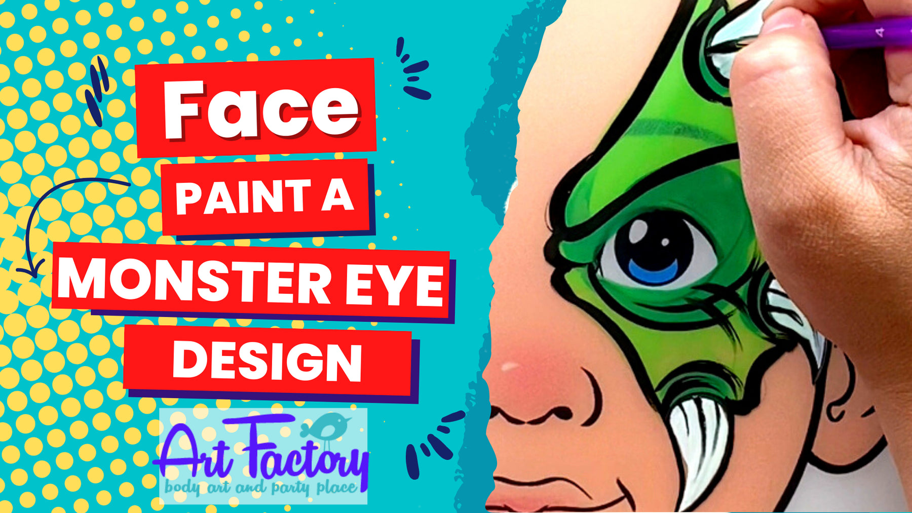How to Face Paint a Monster Eye Design