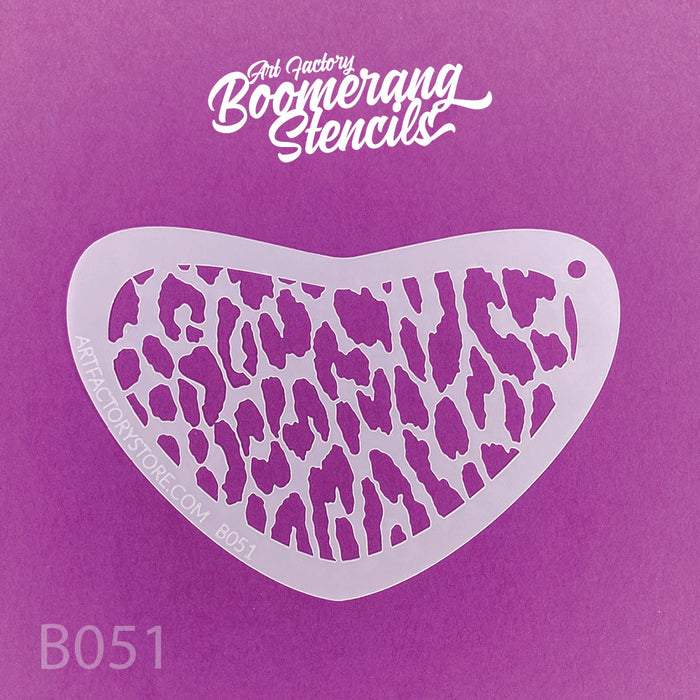 Animal Print Boomerang Stencil by the Art Factory