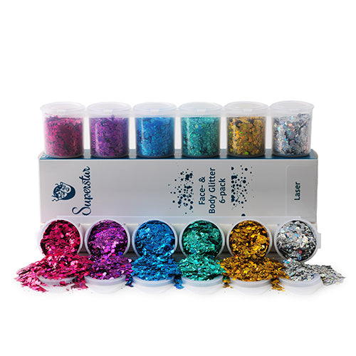 Laser Chunky Glitter Mix 6-pack by Superstar