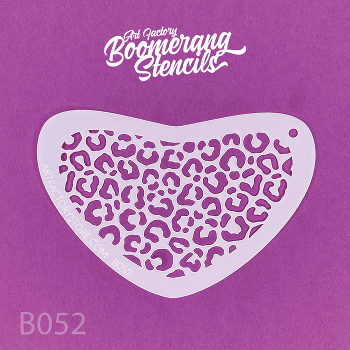 Cheetah Print Boomerang Stencil by the Art Factory