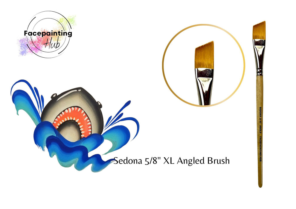 Sedona 5/8" XL Angled Brush by Facepainting Hub