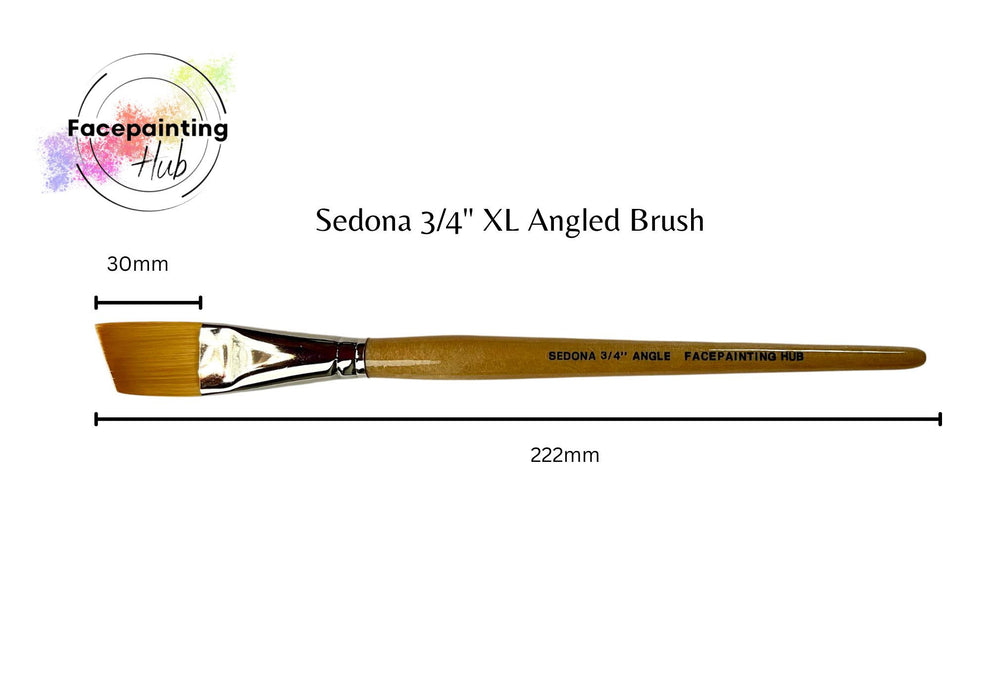 Sedona 3/4" XL Angled Brush by Facepainting Hub