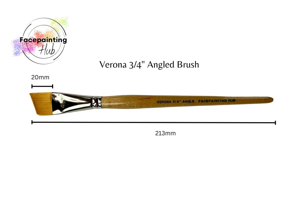 Verona 3/4" Angled Brush by Facepainting Hub