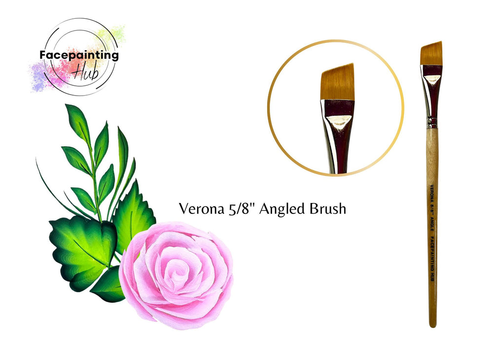 Verona 5/8" Angled Brush by Facepainting Hub