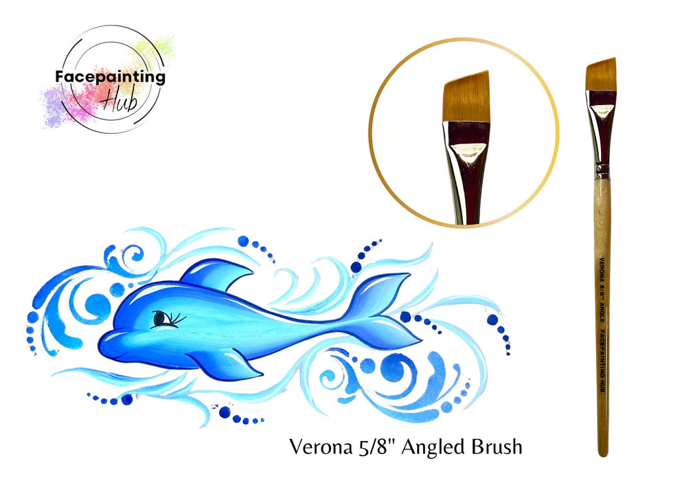 Verona 5/8" Angled Brush by Facepainting Hub
