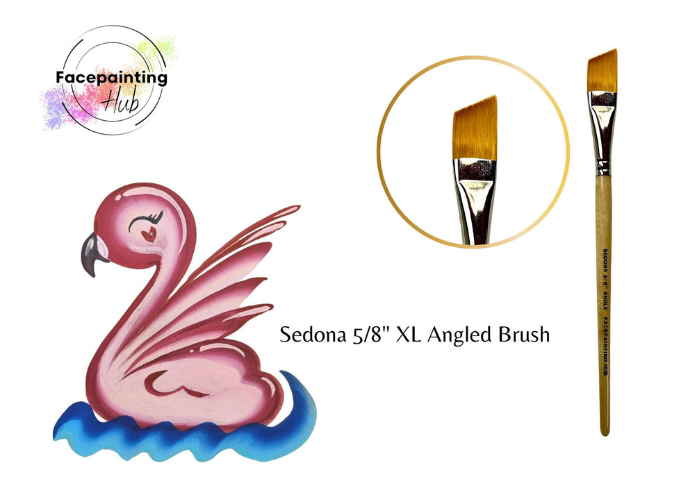 Sedona 5/8" XL Angled Brush by Facepainting Hub