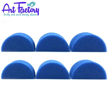 Blue half Circle Sponge 6 Pack by the Art Factory