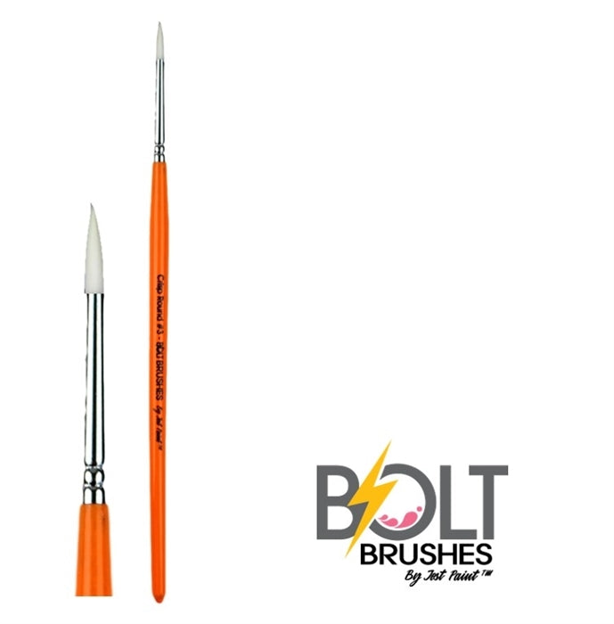 #3 Bolt Face Painting Brushes Crisp Line by Jest Paint