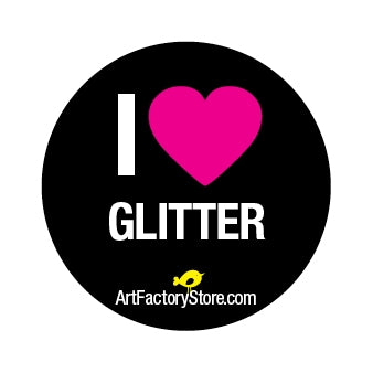 Button: I <3 Glitter