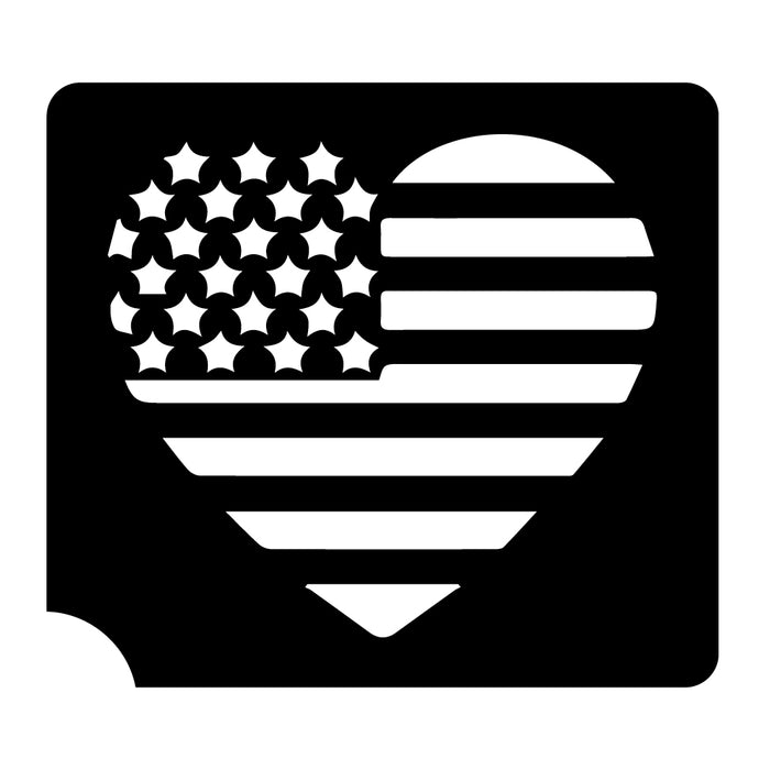367 American Flag Heart - Set of 5