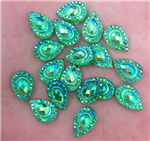 Petite Bright Green Teardrop Gems  for face painting bling, gem clusters, glitter paint, face painting, gems, rhinestones, stick on rhinestones