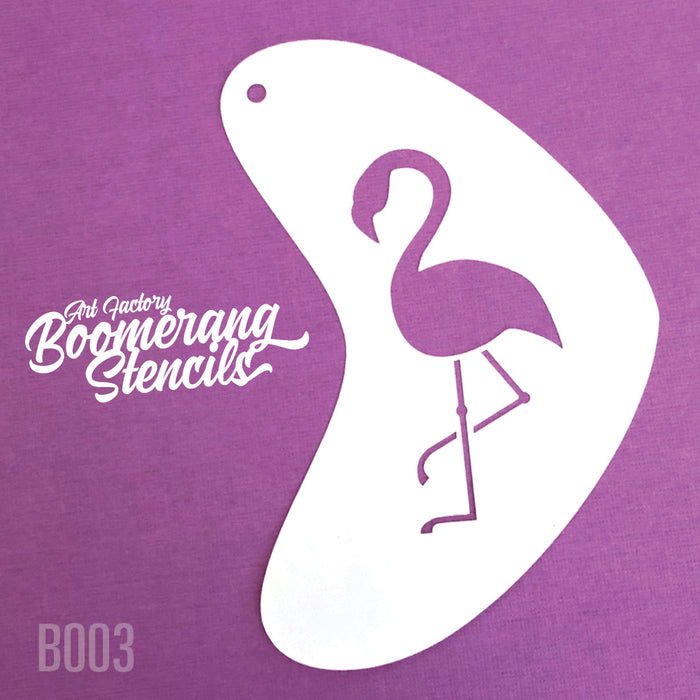 Flamingo Stencil Boomerang Stencil by the Art Factory