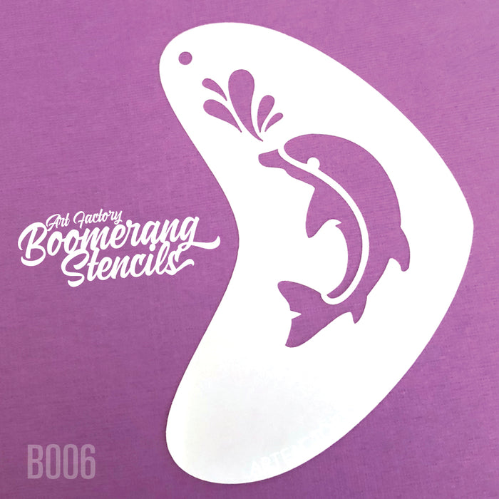 Dolphin Stencil Boomerang Stencil by the Art factory