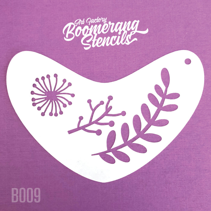 Boho Leaves Stencil Boomerang Stencil by the Art factory