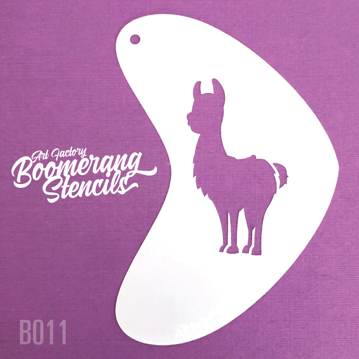 Llama Stencil Boomerang Stencil by the Art Factory