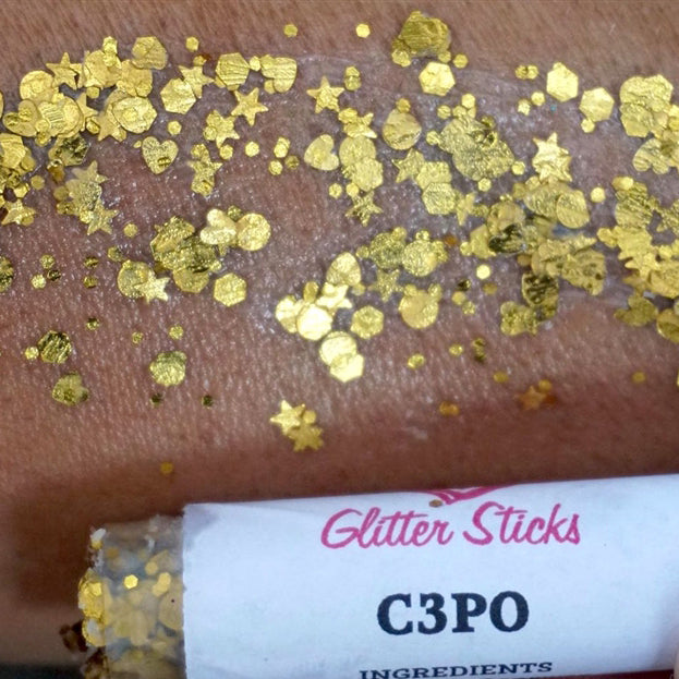 Creative Faces Glitter Sticks - C3PO