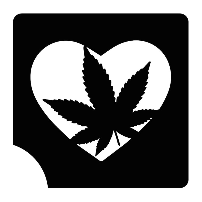 588 Cannabis Heart - Set of 5
