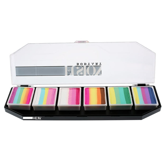 Fusion Body Art - Lodie Up face Painting Palette | Cute Pastel Rainbow