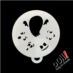 Ghost flip face Paint Stencil for face painting and airbrush tattoos