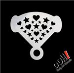 Hearts & Stars Mirror Ooh! face Painting Stencil for face painting and airbrush tattoos