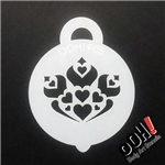 Royal Heart petite ooh! face Paint Stencil for face painting and airbrush tattoos