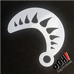 Monster Horn Wrap face Paint Stencil for face painting and airbrush tattoos