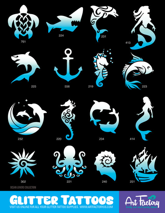 OCEAN LOVERS COLLECTION- 80 Stencils + Display
