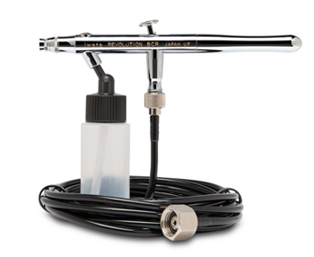 Iwata Revolution HP-BCR Siphon feed Dual Action Airbrush with Iwata Airbrush Hose