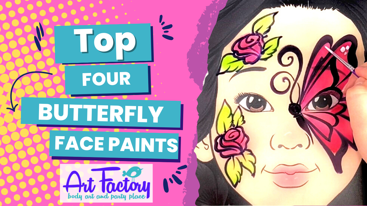 Butterfly Face Paint Tutorial | 4 Beautiful Butterfly Face Painting Designs for Face Painters