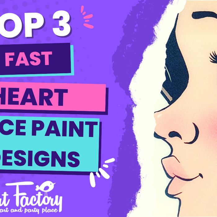 Easy Heart Face Paint Tutorial | 3 Fast Heart Face Painting Designs for Beginners & Professionals