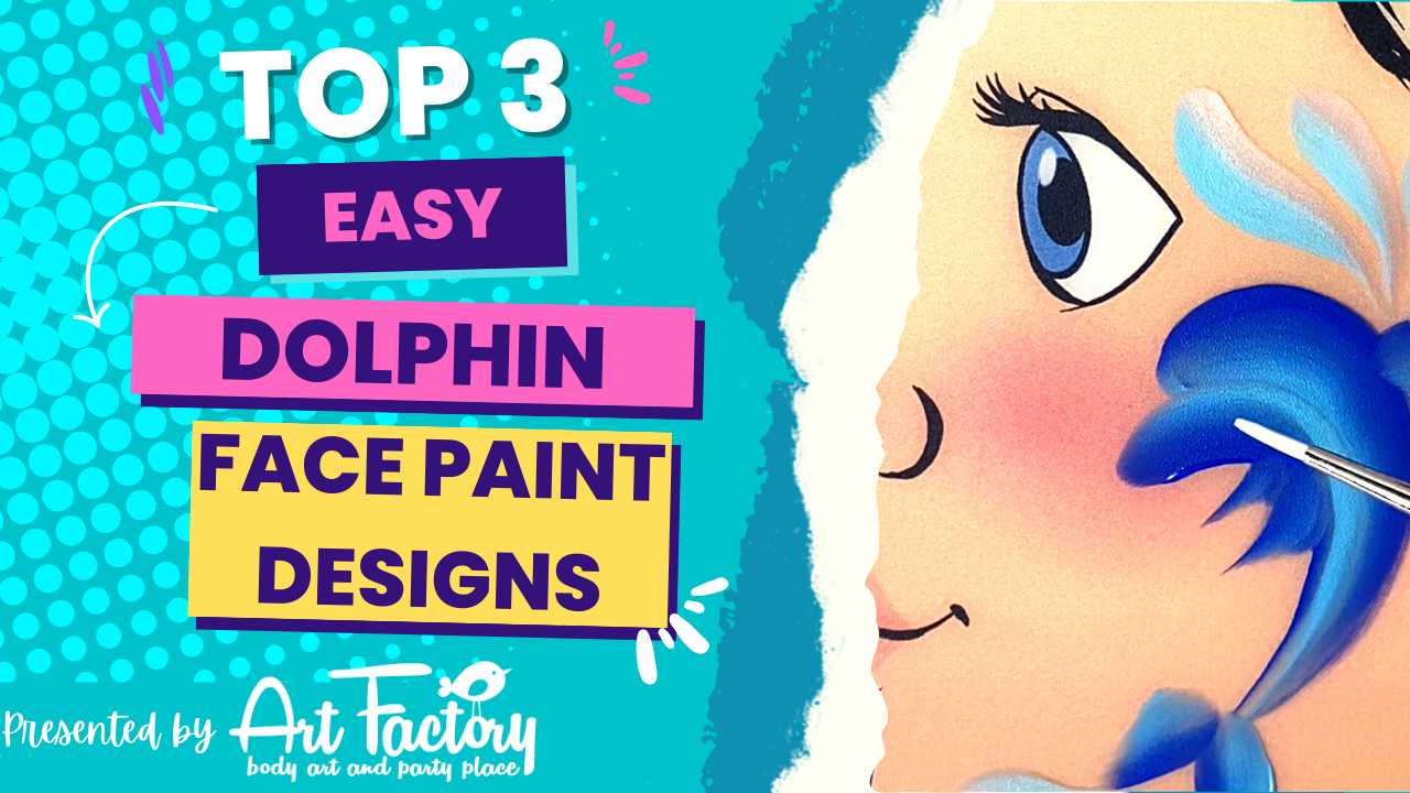 Dolphin Face Paint Tutorial | 3 Easy Dolphin Face Painting Designs for ...