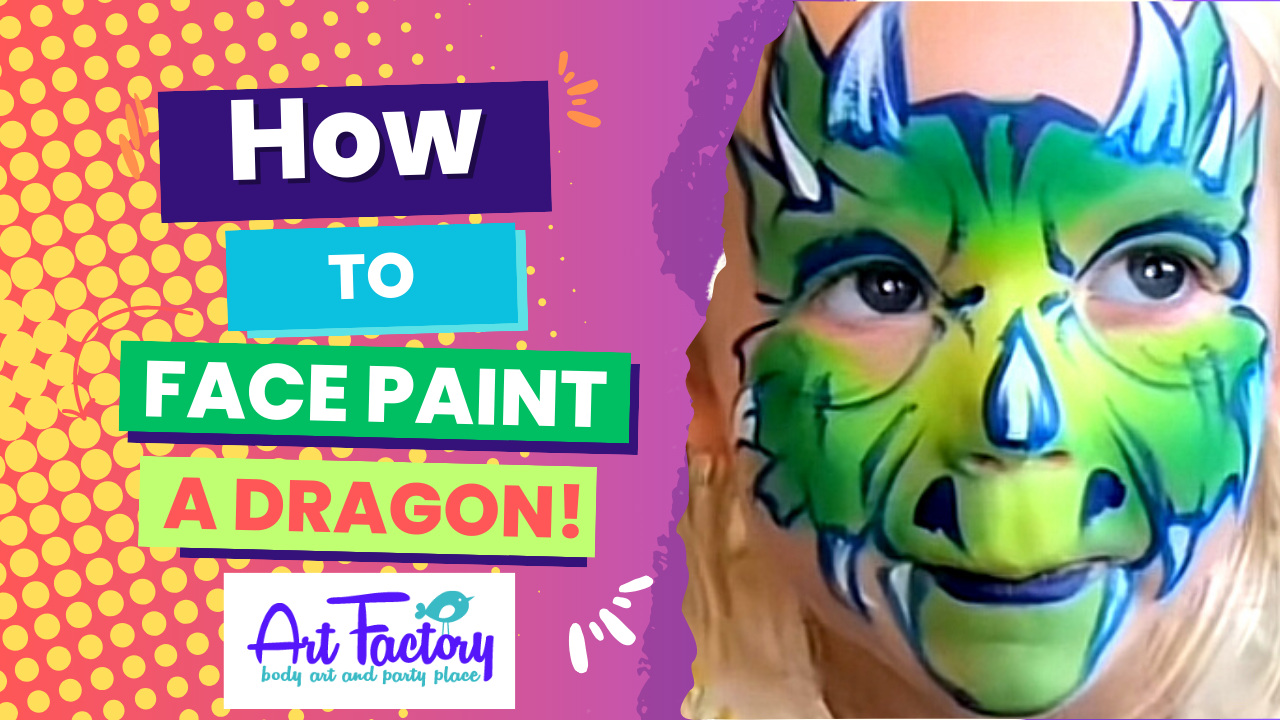 Full Face Dragon Face Paint Tutorial | Fantasy Dragon Design for Face Painters