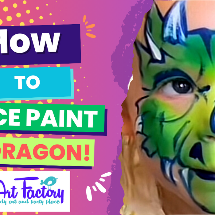 Full Face Dragon Face Paint Tutorial | Fantasy Dragon Design for Face Painters