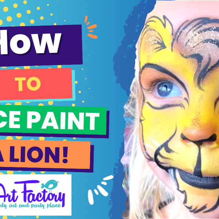 Full Face Lion Face Paint Tutorial | Lion Face Painting Design for Kids & Face Painters