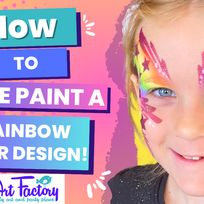 Easy Rainbow Star Face Paint Tutorial | Fast Face Painting Design for Parties & Events