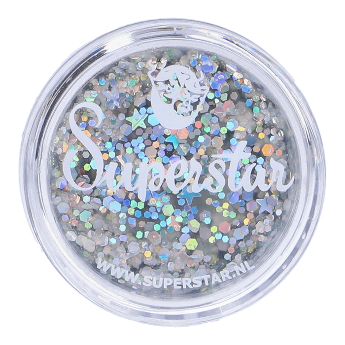Superstar Chunky Glitter Cream - Silver Starlight