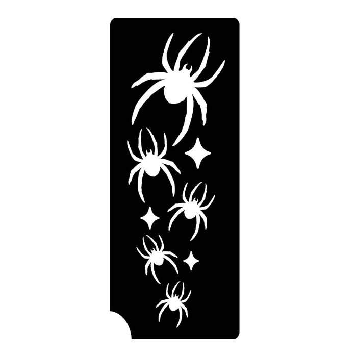 335 Spider Splash - Set of 5 - Art Factory Glitter Tattoo Stencil