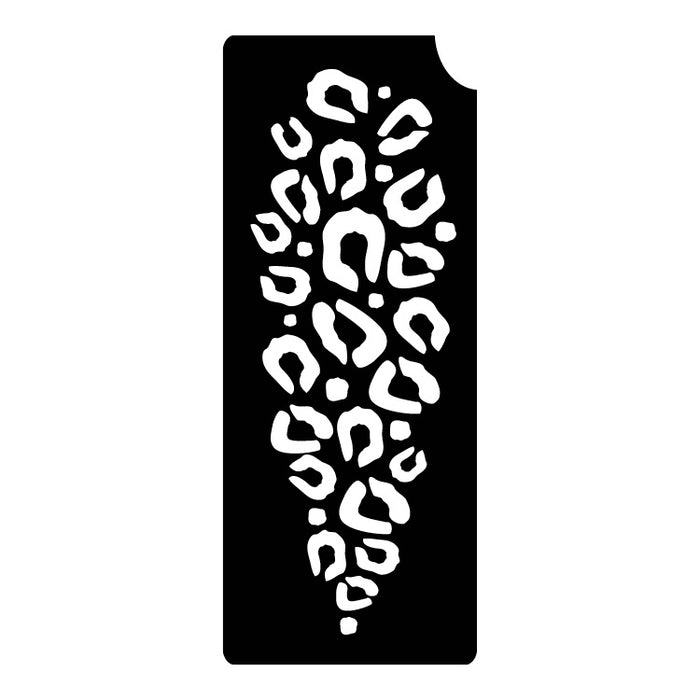 337 Cheetah Print Splash - Set of 5 - Art Factory Glitter Tattoo Stencils