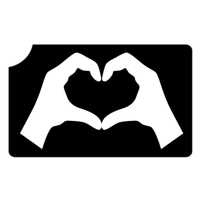 356 Heart Hands - Set of 5 - Art Factory Glitter Tattoo Stencils