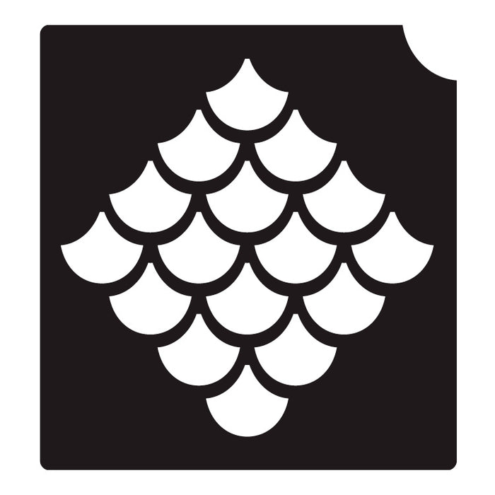 415 Mermaid Scales - Set of 5 - Art Factory Glitter Tattoo Stencils