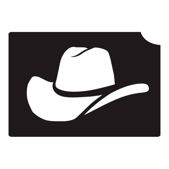 595 Cowboy/Cowgirl Hat- Set of 5 - Art Factory Glitter Tattoo Stencils