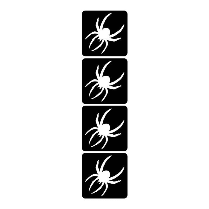 61 Tiny Spiders - Set of 5 - Art Factory Glitter Tattoo Stencil