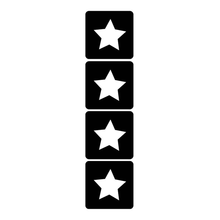 66 Tiny Stars - Set of 5 - Art Factory Glitter Tattoo Stencil