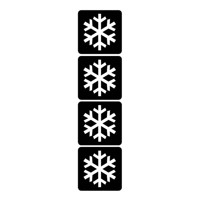 67 Snowflakes - Set of 5 - Art Factory Glitter Tattoo Stencil