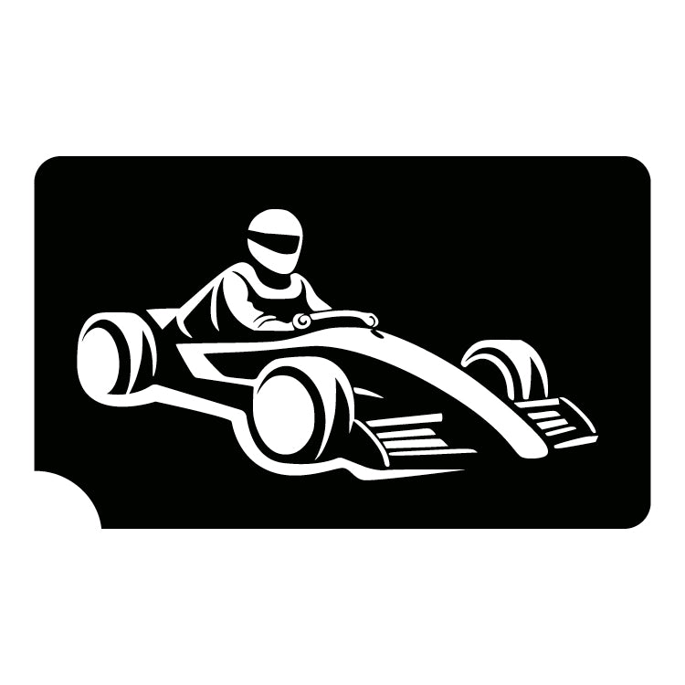 Art Factory Glitter Tattoo Stencil - 773 Formula One Race Car - Set of ...