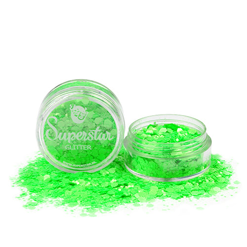 Fluorescent Green Chunky Mix Superstar Chunky Glitter