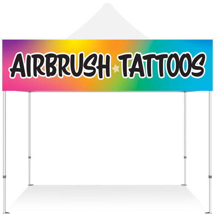 Airbrush Tattoo Banner for festival tents 2x10 ft