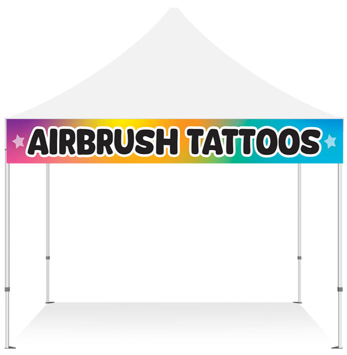 Airbrush Tattoos Banner for event tent and festivals 