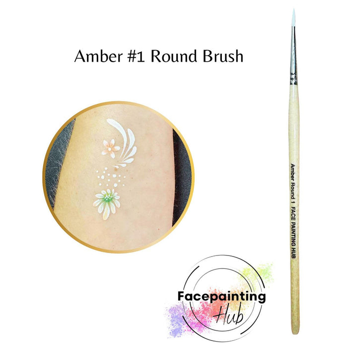 Amber Round Brush #1 - Face Painting Hub