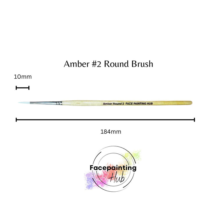 Amber Round Brush #2 - Face Painting Hub